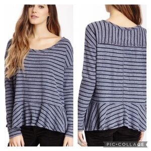 We The Free Auntie Em Striped Peplum Top